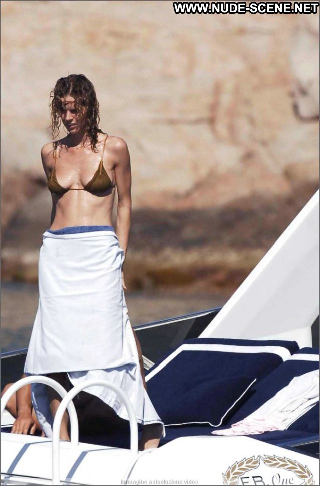 Eva Herzigova Nude Sexy Scene Yacht Bikini Blonde Posing Hot