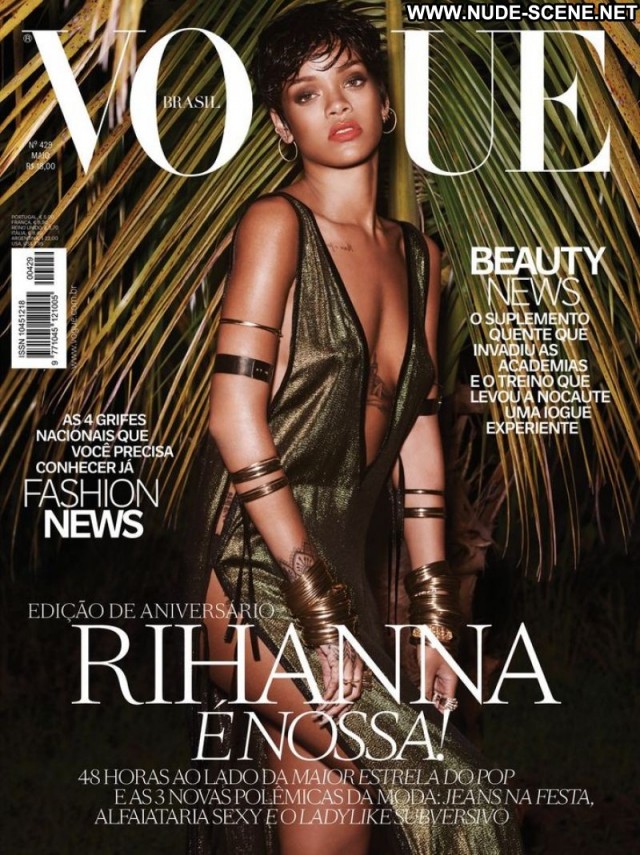 Rihanna Magazine Celebrity Gorgeous Topless Retro Singer Knickers