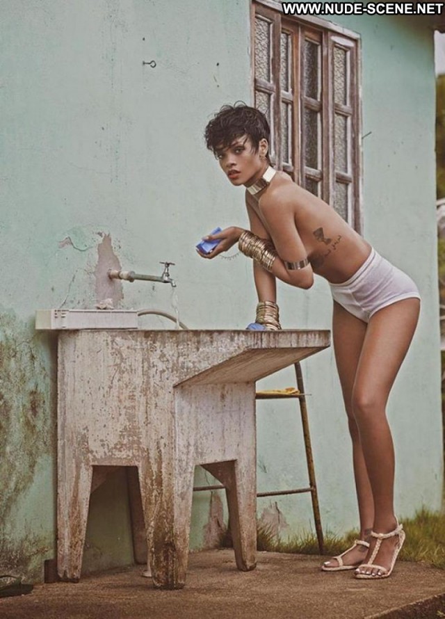 Rihanna Magazine Celebrity Topless Singer Gorgeous Retro Knickers