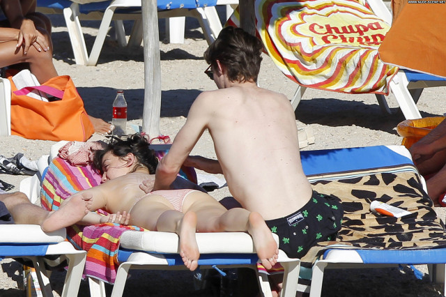 Daisy Lowe On The Beach In Ibiza Aug 28 Posing Hot Celebrity