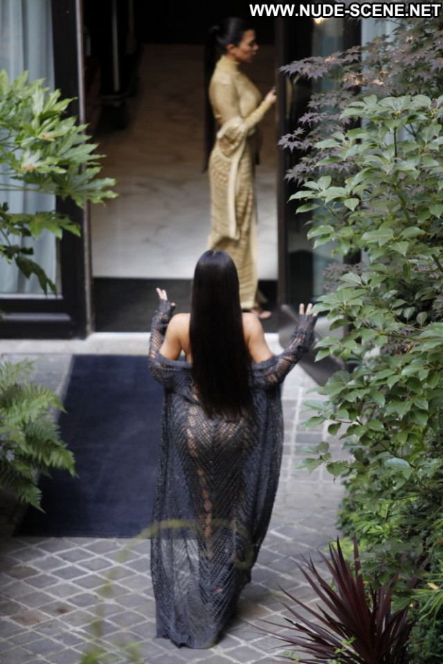Kim Kardashian Fashion Show Posing Hot Babe See Through Fashion