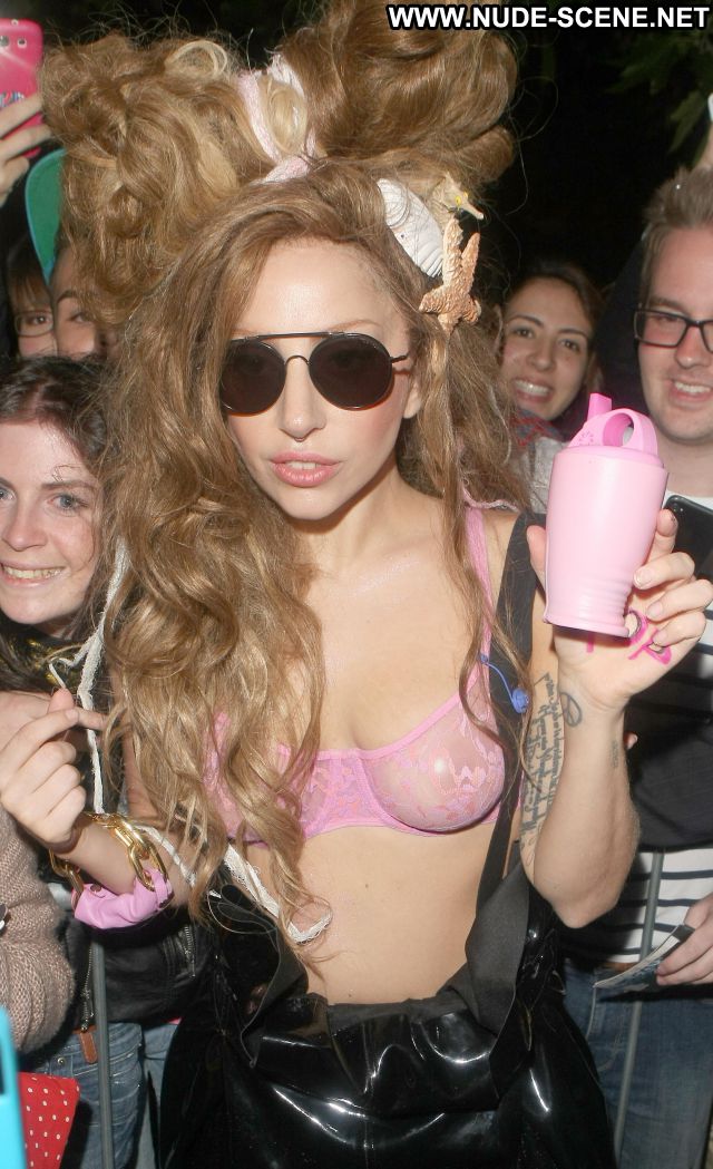 Lady Gaga Tattoo See Through Blonde Showing Tits Celebrity