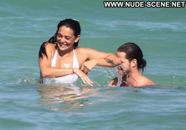 Natalie Martinez Miami Beach Celebrity Beach Posing Hot Babe Bikini