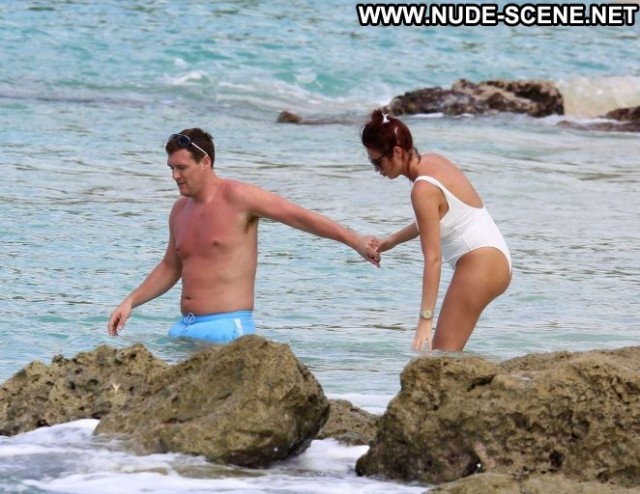 Amy Childs The Beach Babe Barbados Celebrity Bar Swimsuit Posing Hot