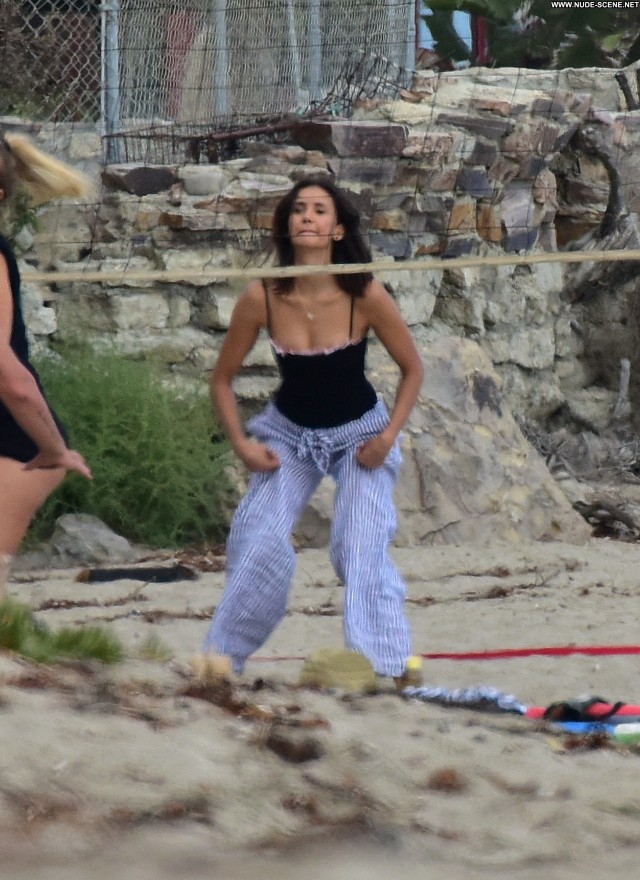 Nina Dobrev The Beach In Malibu Sex Volleyball Malibu Babe Sexy Black