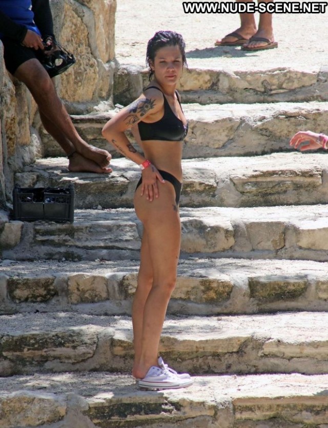 Halsey No Source Bikini Celebrity Black Posing Hot Beautiful Babe