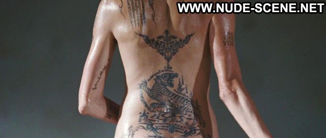 Angelina Jolie Wanted Tattoo Big Ass Showing Tits Nude Scene