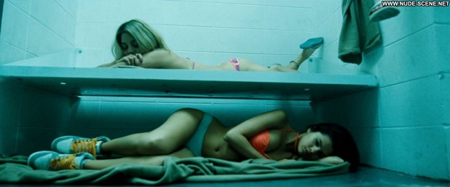 Selena Gomez Spring Breakers Bikini Celebrity Bed Orange Nude Scene