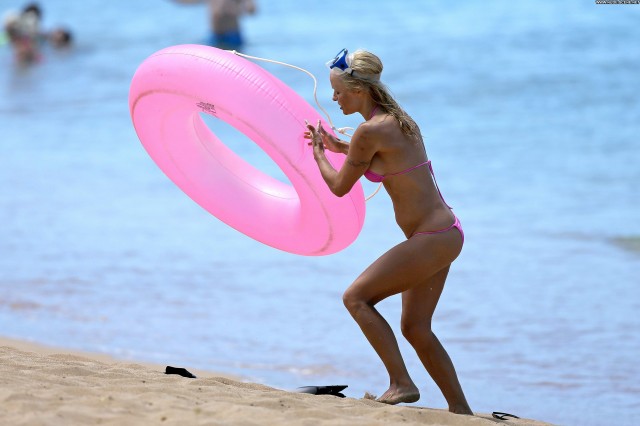 Pamela Anderson No Source Babe Hawaii Beach High Resolution Bikini