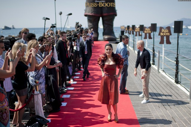 Salma Hayek Cannes Film Festival Beach Posing Hot High Resolution