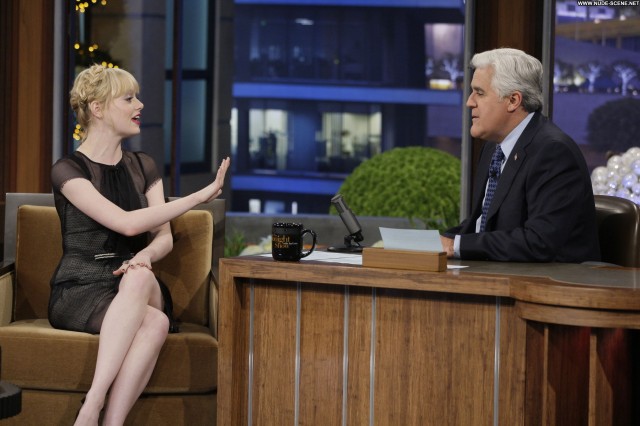 Emma Stone The Tonight Show With Jay Leno Celebrity High Resolution