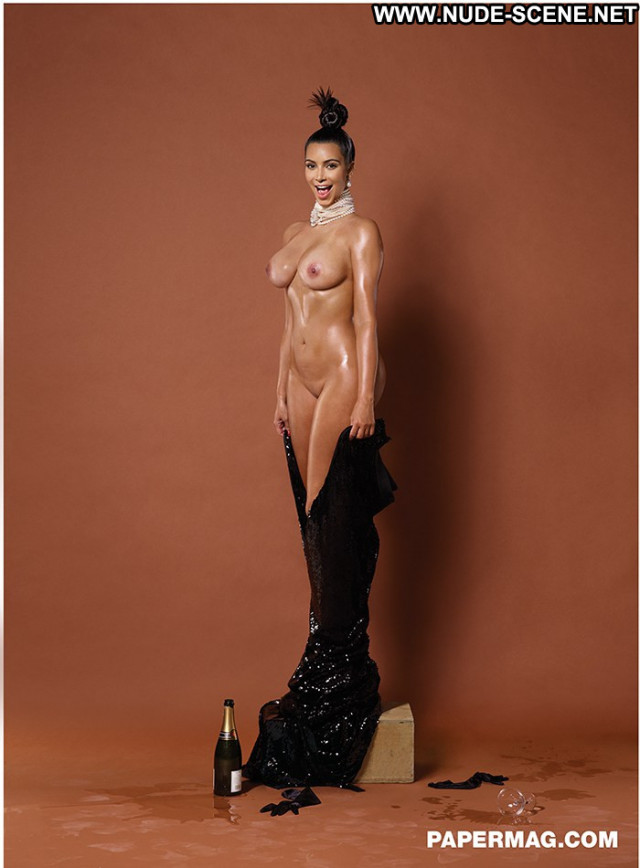Kim Kardashian Magazine Beautiful Nude Posing Hot Celebrity Babe Usa